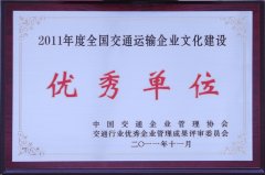 全国交通运输企业开云（中国）优秀单位（2011年度）